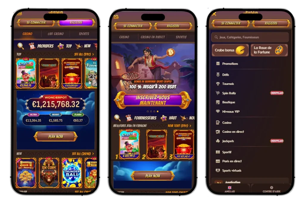 Alawin Casino Version mobile